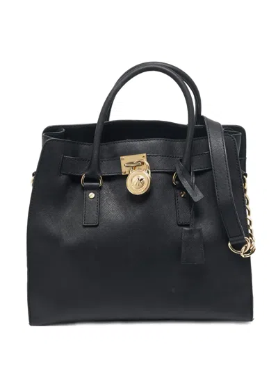 Pre-owned Michael Kors Vintage Hamilton Lock-motif Dual-handle Tote Bag