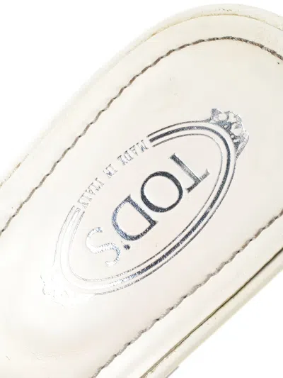 Pre-owned Tod's 2023 60mm Buckle-embellished Sandals In White