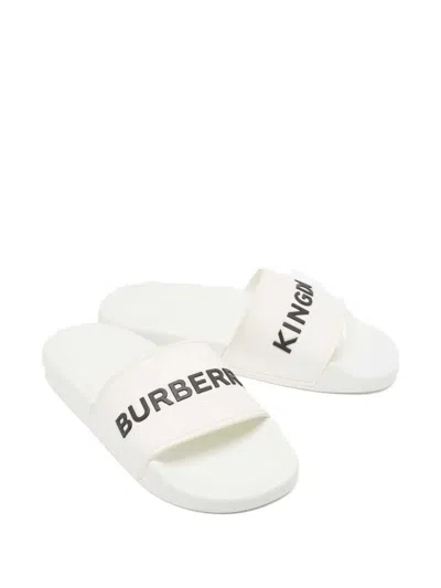 Pre-owned Burberry Logo Slides