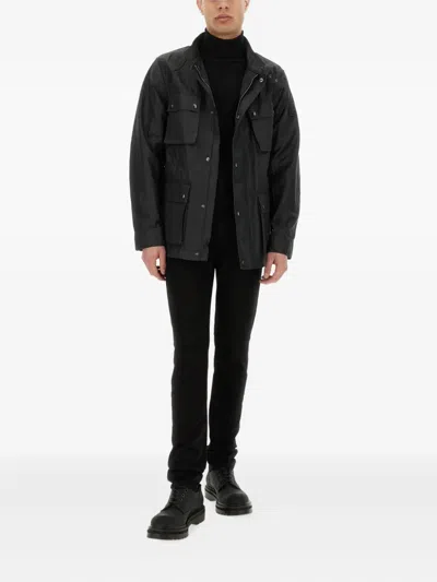Belstaff Multiple-pocket Leather Jacket In Black