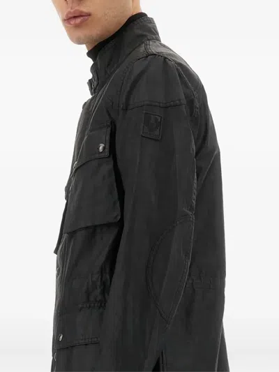 Belstaff Multiple-pocket Leather Jacket In Black