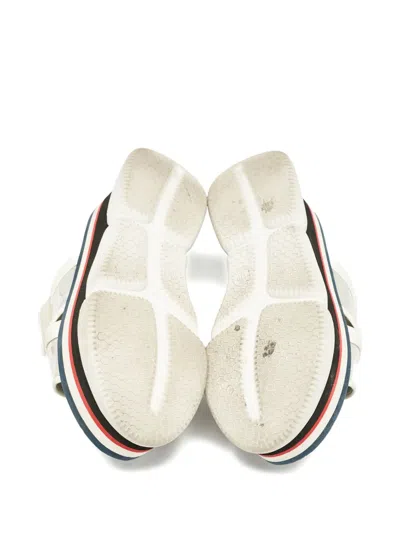 Pre-owned Moncler Zelda Platform Sandals In White