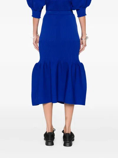 Cfcl Ribbed-knit Ruffled Midi Skirt