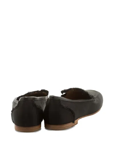 Pre-owned Giuseppe Zanotti Raw-edge Satin Loafers In Black
