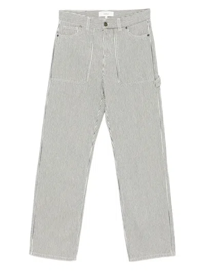 Ba&sh Carpenter Striped Trousers In Gray