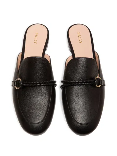 Bally Braided-detail Leather Slippers