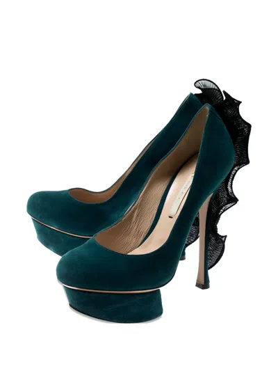 Pre-owned Nicholas Kirkwood 140mm Platform Ruffle-trim Pumps