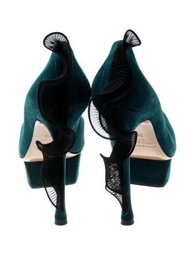 Pre-owned Nicholas Kirkwood 140mm Platform Ruffle-trim Pumps