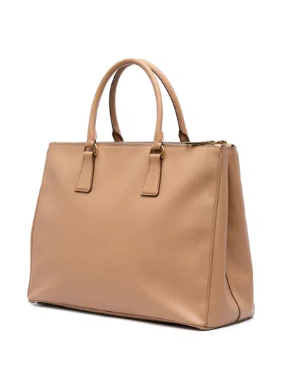Pre-owned Prada 2000-2025 Large Saffiano Lux Galleria Double Zip Satchel
