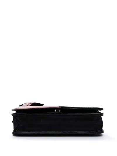 Pre-owned Chanel 2016-2017 Bicolor Quilted Lambskin Camellia Wallet On Chain Crossbody Bag In Pink
