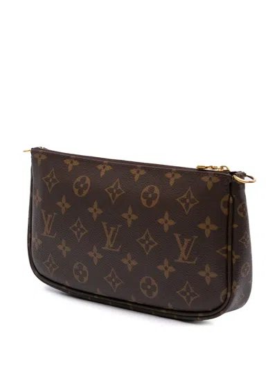 Pre-owned Louis Vuitton 2020 Monogram Multi Pochette Accessoires Satchel In Brown