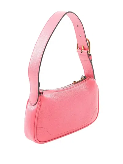 Pre-owned Gucci 2016-2025 Mini Leather Aphrodite Shoulder Bag In Pink