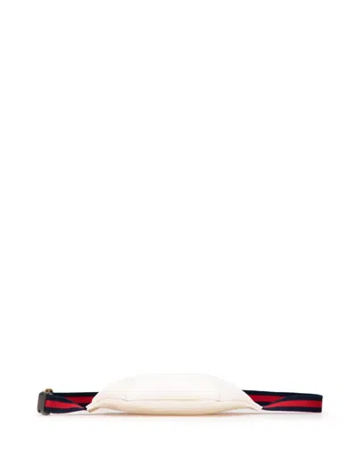 Pre-owned Gucci 2000-2015 Logo Leather Belt Bag In White