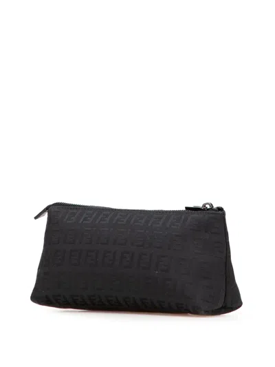 Pre-owned Fendi 2000-2010 Zucchino Canvas Pouch