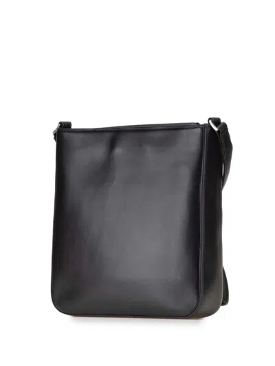 Pre-owned Burberry 2000-2017 Nova Check Trimmed Leather Crossbody Bag In Black