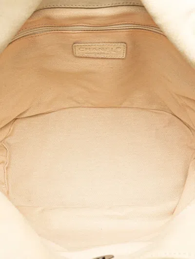 Pre-owned Chanel 2003-2004 Canvas Cruise Rope Cabas Tote Bag In Brown