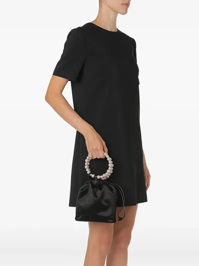 Moschino Beaded-handle Silk Bucket Bag