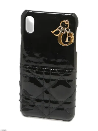 Pre-owned Dior Cannage Iphone Xs Max Case In Black