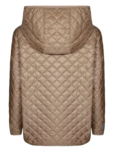Max Mara Leo Reversible Jacket Cameluxe Padding In Brown