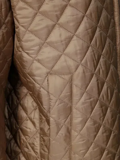Max Mara Leo Reversible Jacket Cameluxe Padding In Brown