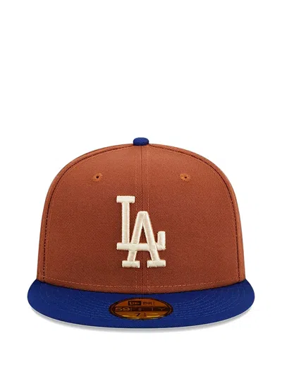 New Era La Logo 59fifty Cap In Brown