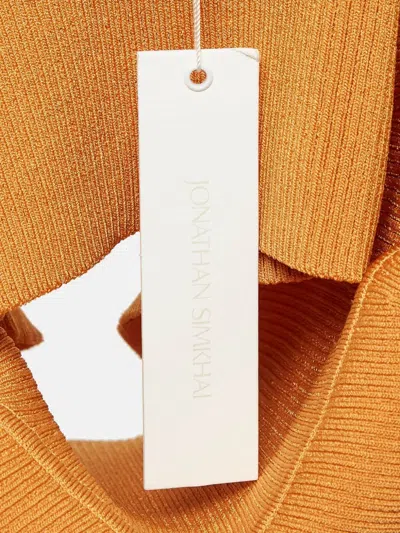 Pre-owned Simkhai Ribbed-knit Top In Orange