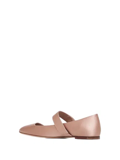 Valentino Garavani Valentino Vlogo Locker Mary-jane Square Toe Ballerina Shoes In Pink