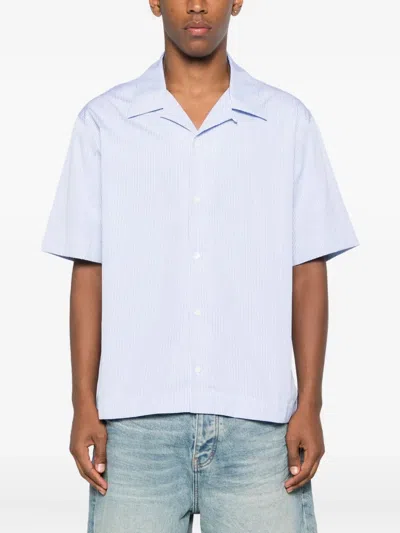 Givenchy Cotton Pinstripe Bowling Shirt In White