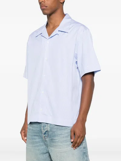 Givenchy Cotton Pinstripe Bowling Shirt In White