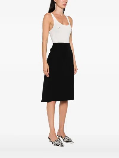 Mugler Scoop-neck Embellished Bodysuit In White