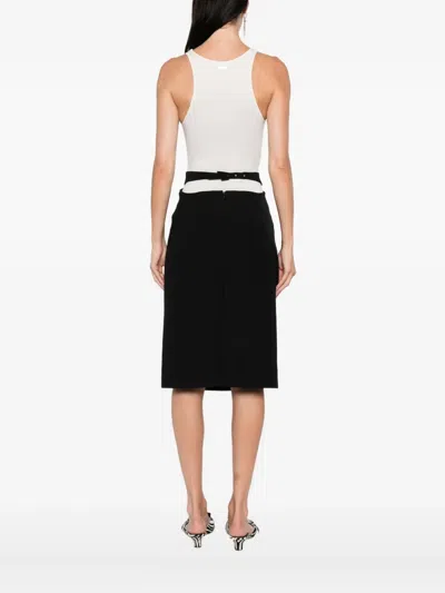 Mugler Scoop-neck Embellished Bodysuit In White