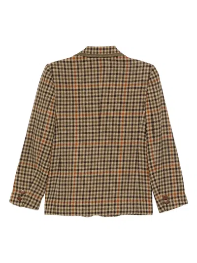 Pre-owned Celine 1970s Checked Wool Blazer
