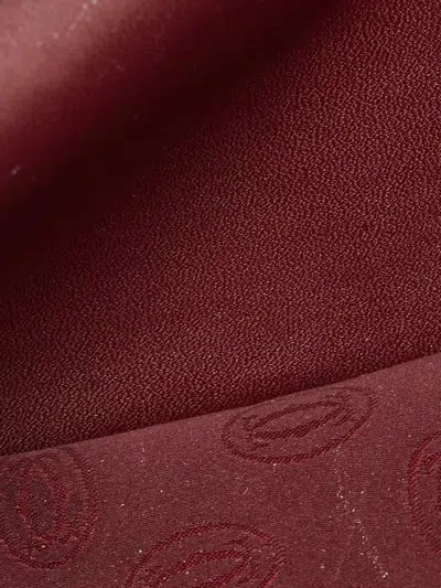 Pre-owned Cartier Leather Gold Corners Wallet In Red