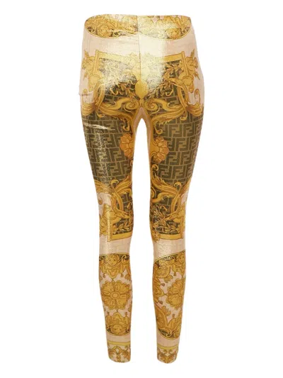 Pre-owned Fendi 2023 Barocco-print Leggings