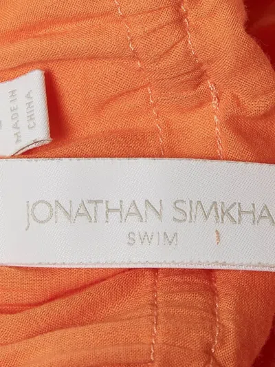 Pre-owned Simkhai Plissé-effect Sleeveless Maxi Dress In Orange