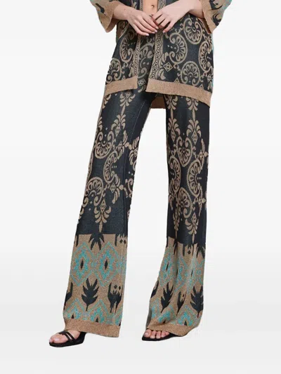 Akep Damask-pattern Trousers In Multi