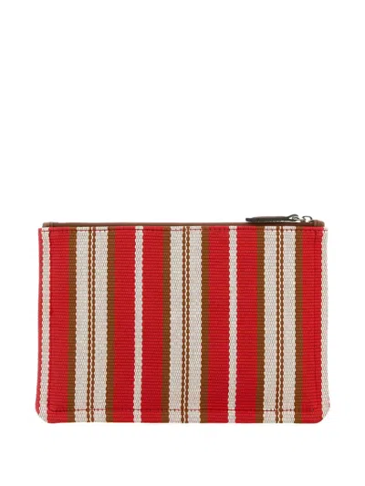 Fendi Small Striped Canvas Clutch