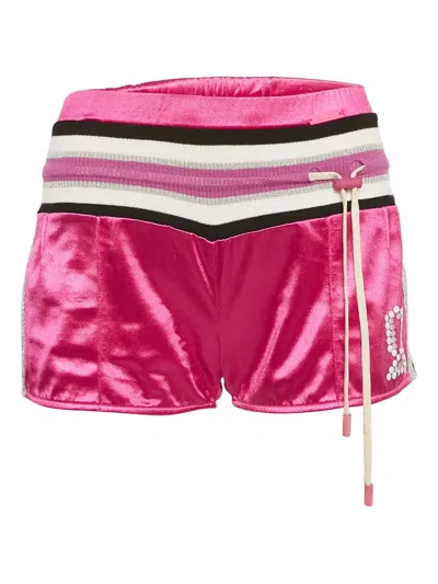 Pre-owned John Galliano Striped-trim Shorts In Pink