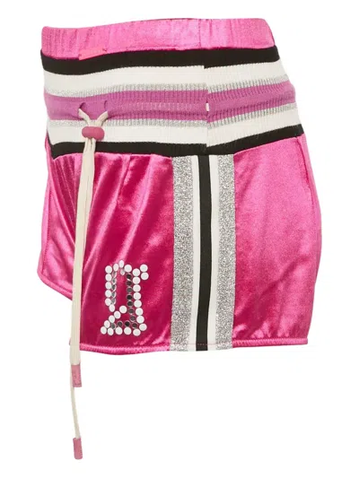 Pre-owned John Galliano Striped-trim Shorts In Pink