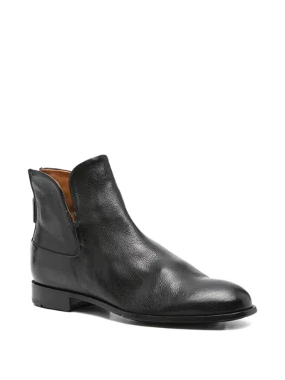 Lemargo Back-zip Ankle Boots In Black