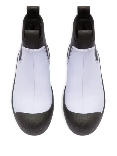 Bally Rounded Toe Cap Ankle Boots In Blue