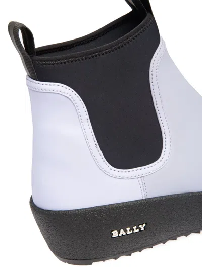 Bally Rounded Toe Cap Ankle Boots In Blue