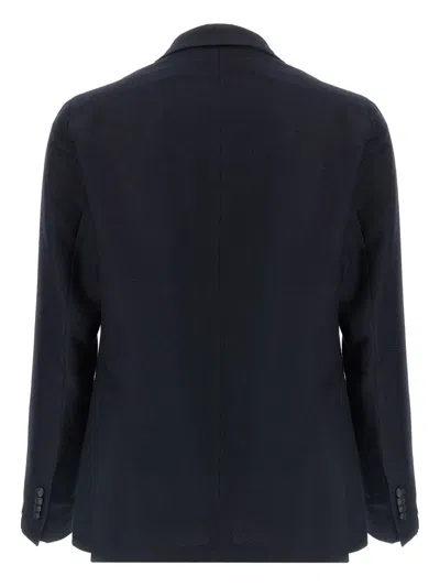 Tagliatore Stretch Blazer Single Breasted In Blue