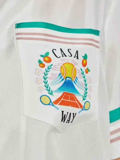 Casablanca Shirt In White Silk