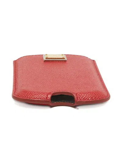Pre-owned Dolce & Gabbana Logo-plaque Blackberry Phone Case In Red