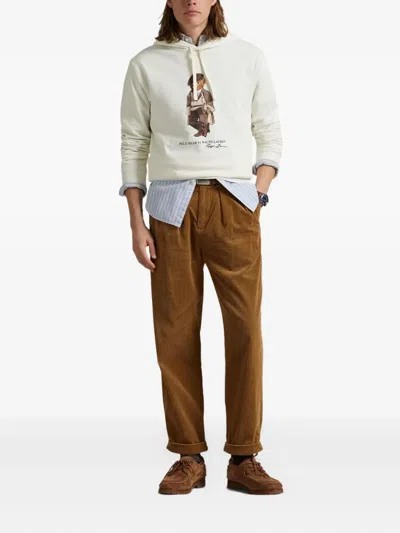 Polo Ralph Lauren Long Sleeve Hoodie In White
