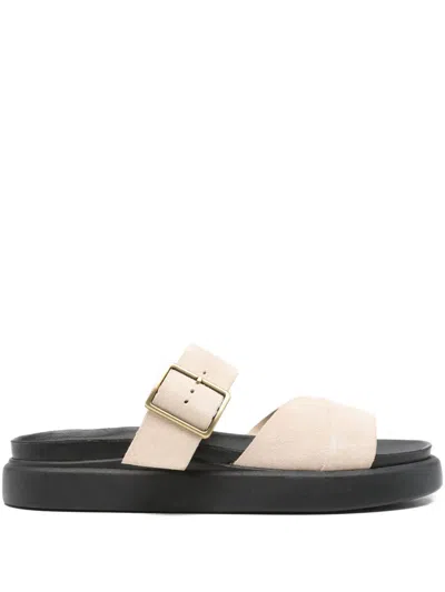 Clarks Aristella Buckled Sandals In Neutral