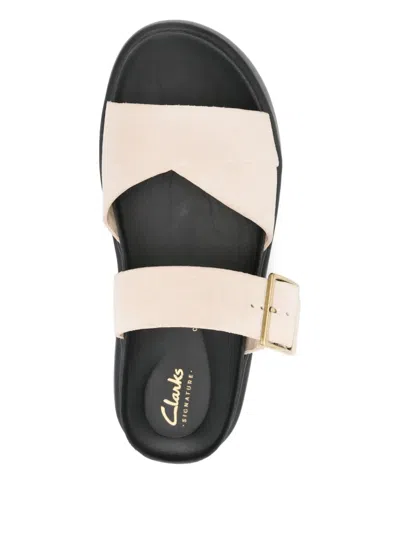 Clarks Aristella Buckled Sandals In Neutral