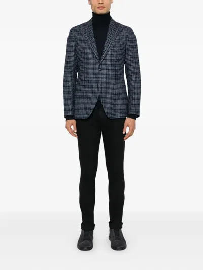 Roberto Collina Fitted Turtleneck Merino Wool Sweater In Black