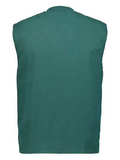 Aspesi Snap-buttoned Patch-pocket Gilet In Green